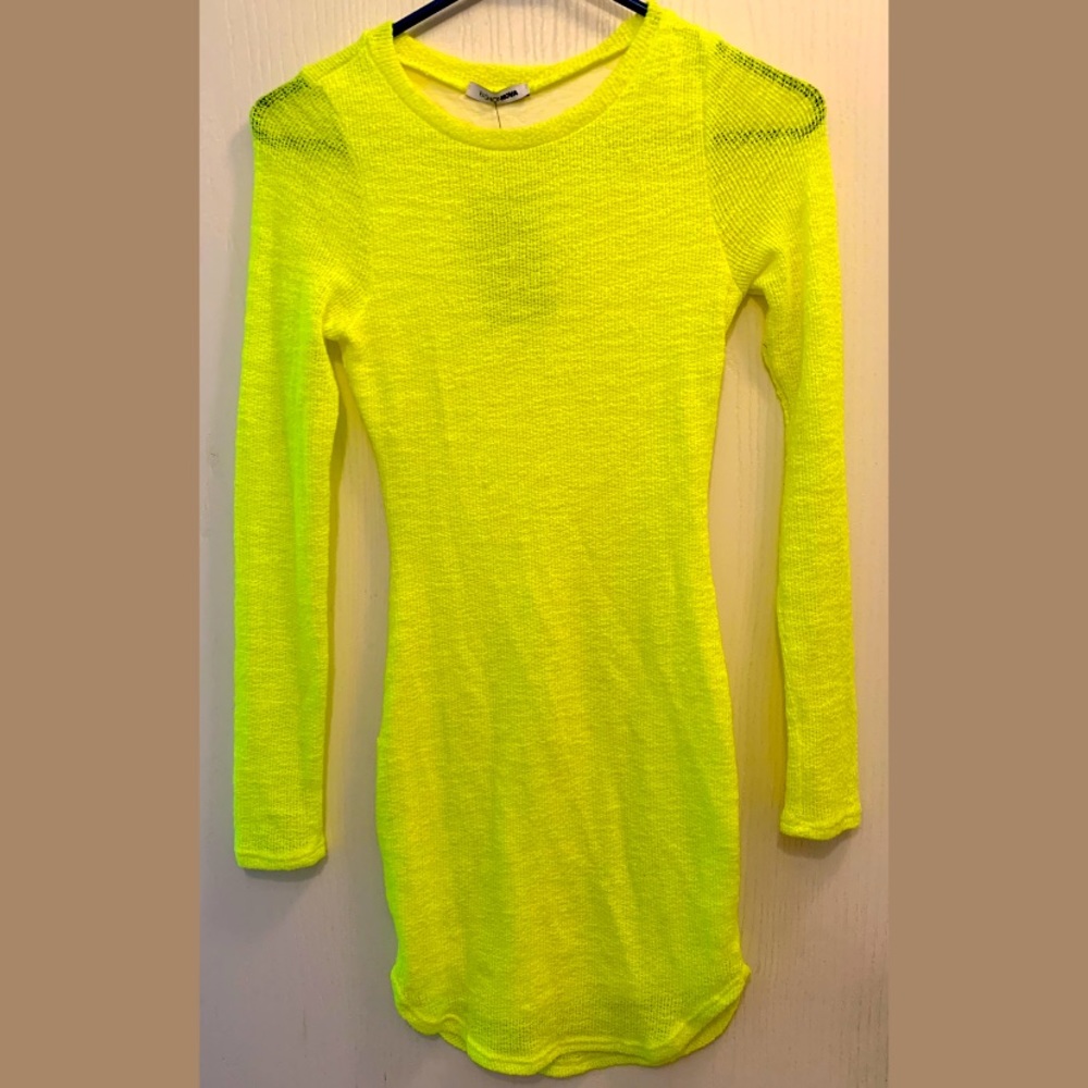 Fashion Nova “Totally Worth It” Neon Sweater Mini Dress - XS